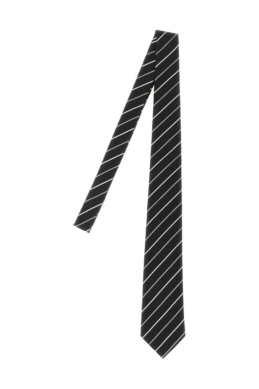 Striped tie Black