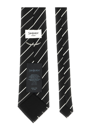 Striped tie Black