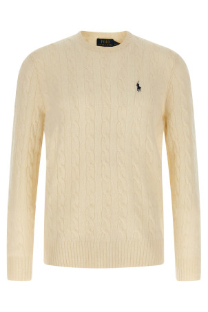 Braided sweater White