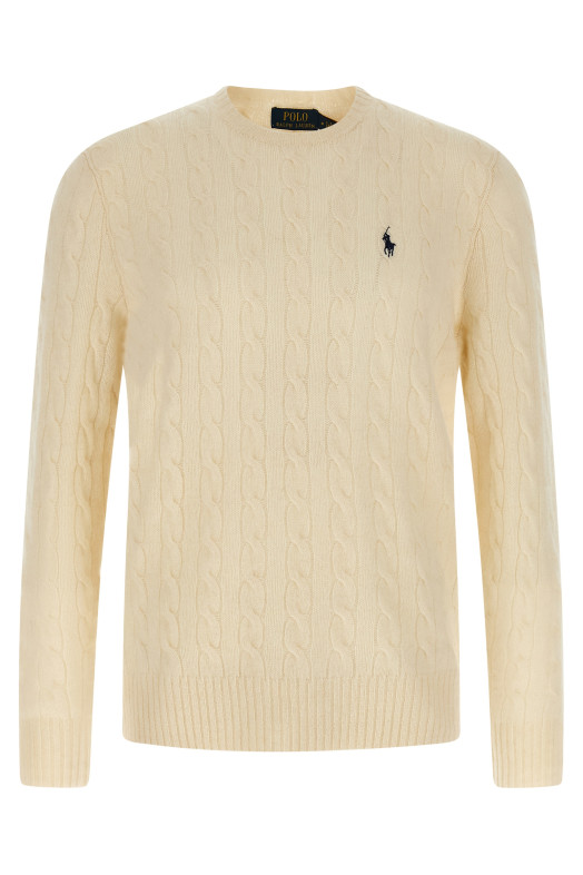 Braided sweater White
