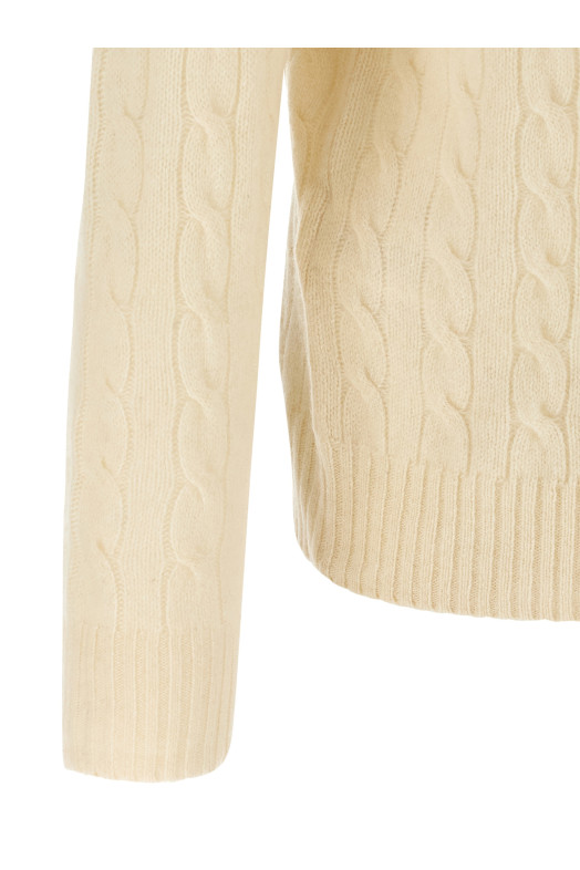 Braided sweater White