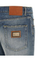 Destroyed logo plaque jeans Blue