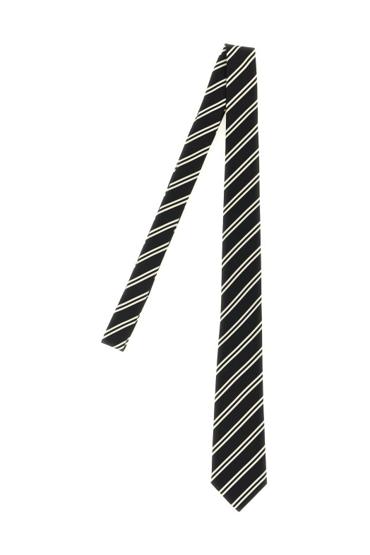 Striped tie Black