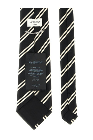 Striped tie Black