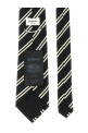 Striped tie Black