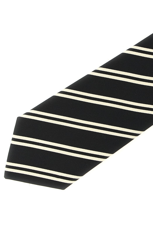 Striped tie Black