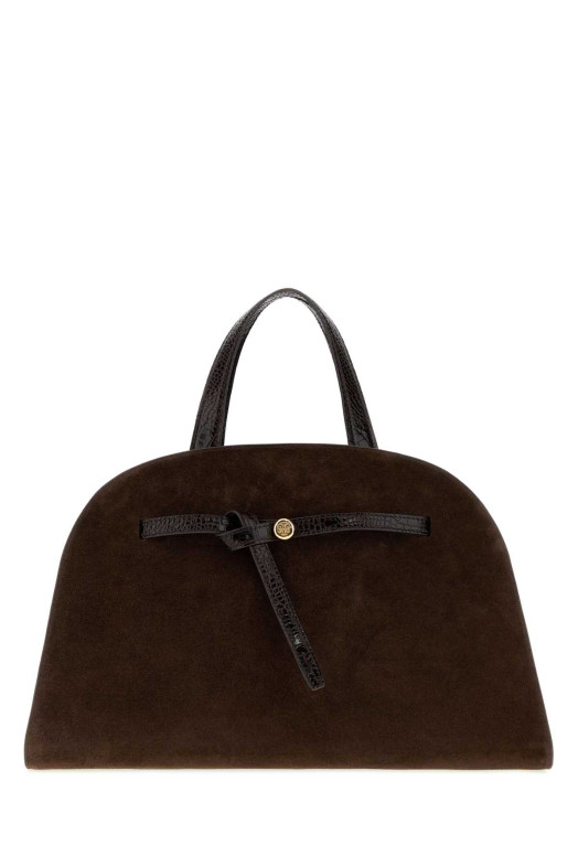 Brown suede Romy handbag Blue TORY BURCH (183363)
