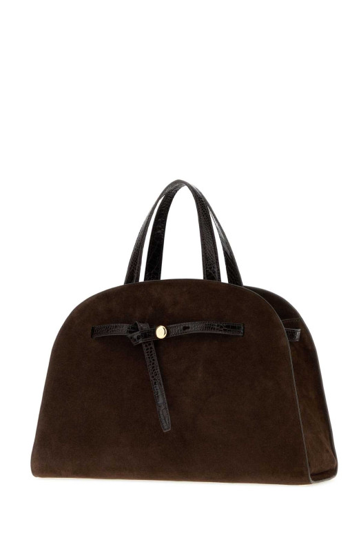 Brown suede Romy handbag Blue TORY BURCH (183363)