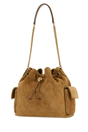 Camel suede Charlie bucket bag Multicolor TORY BURCH (183592)