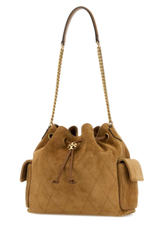 Camel suede Charlie bucket bag Multicolor TORY BURCH (183592)