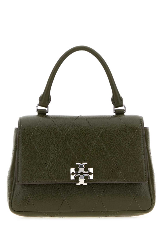 Khaki leather mini Charlie handbag TORY BURCH (186032)