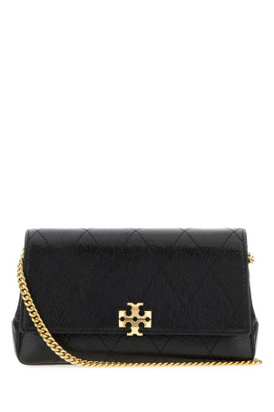 Black leather Charlie crossbody bag TORY BURCH (186041)