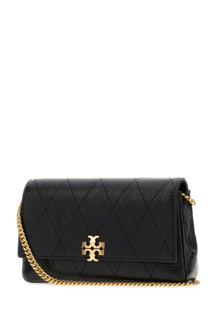 Black leather Charlie crossbody bag TORY BURCH (186041)