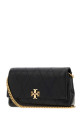 Black leather Charlie crossbody bag TORY BURCH (186041)