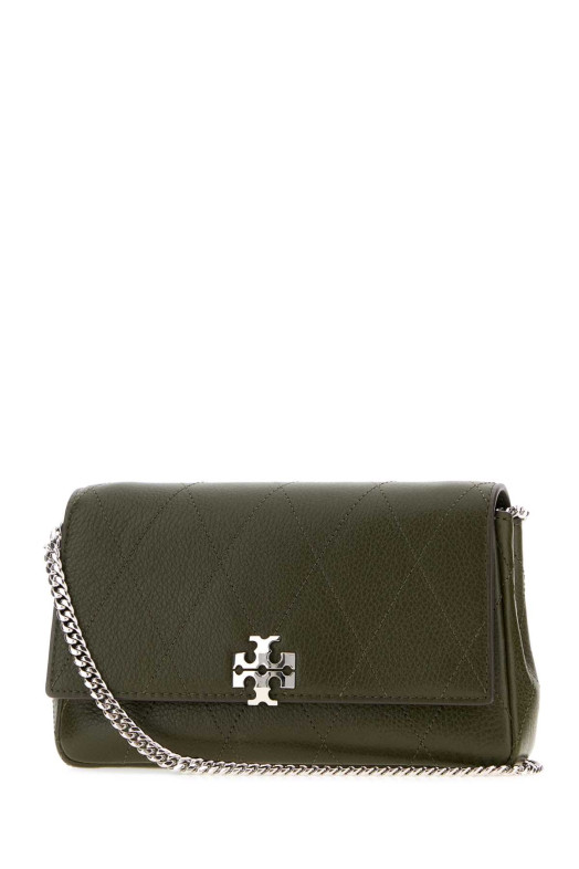 Khaki leather Charlie crossbody bag TORY BURCH (186041)