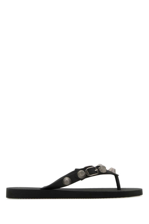 Black rubber Cagole thong slippers Black BALENCIAGA (784853W1TA2)