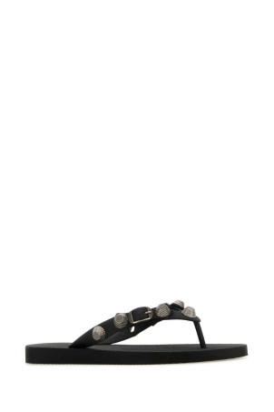 Black rubber Cagole thong slippers Black BALENCIAGA (784853W1TA2)