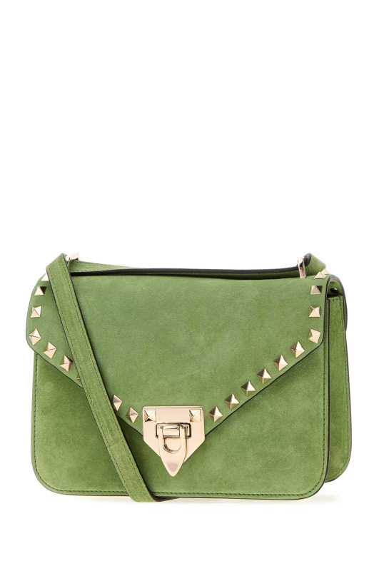 Green suede Rockstud crossbody bag VALENTINO GARAVANI (9W2B0T76KQQ)