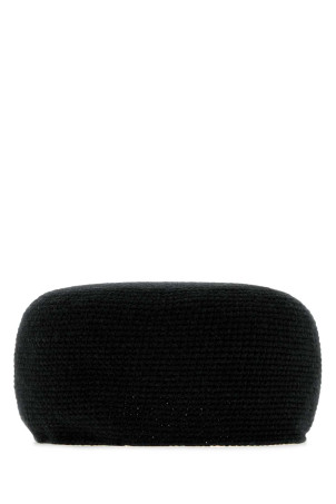 Black cashmere Perleaf hat THE ROW (A001029Y120)