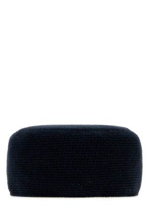 Midnight blue cashmere Perleaf hat THE ROW (A001029Y120)