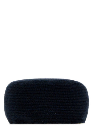 Midnight blue cashmere Perleaf hat THE ROW (A001029Y120)