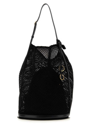 Black mesh large Hip bucket bag Black ALAIA (AA1L6006I249)