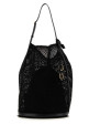 Black mesh large Hip bucket bag Black ALAIA (AA1L6006I249)