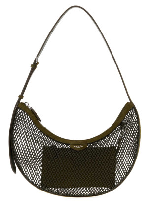 Olive green mesh One Piece shoulder bag ALAIA (AA1S02731TK061)