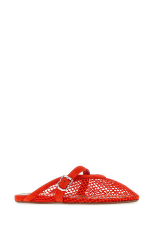 Red leather slippers ALAIA (AA3A1035A040)