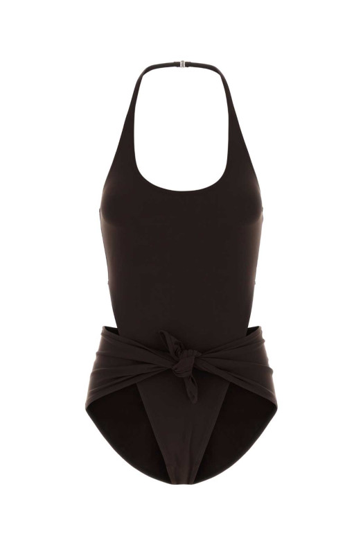 Chocolate stretch nylon swimsuit ALAIA (AA9W0095J105D)