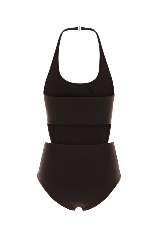 Chocolate stretch nylon swimsuit ALAIA (AA9W0095J105D)