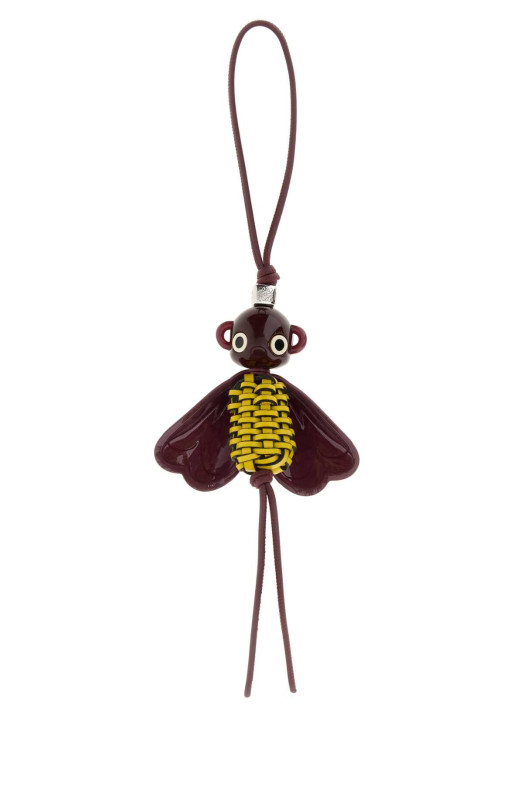 Multicolor leather and acetate BlombÃ©e charm Yellow LOEWE (CPUC232X05)