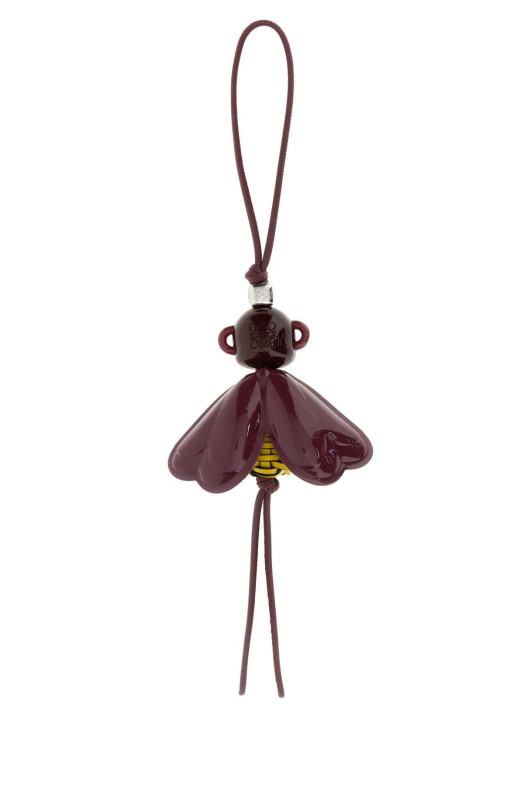 Multicolor leather and acetate BlombÃ©e charm Yellow LOEWE (CPUC232X05)