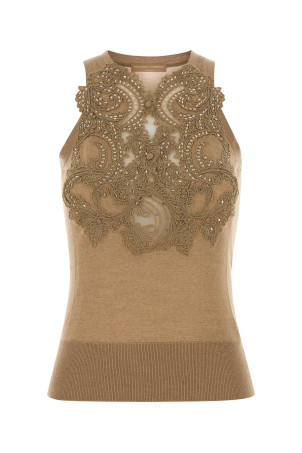 Camel wool vest ERMANNO SCERVINO (D495L309APCTATL)