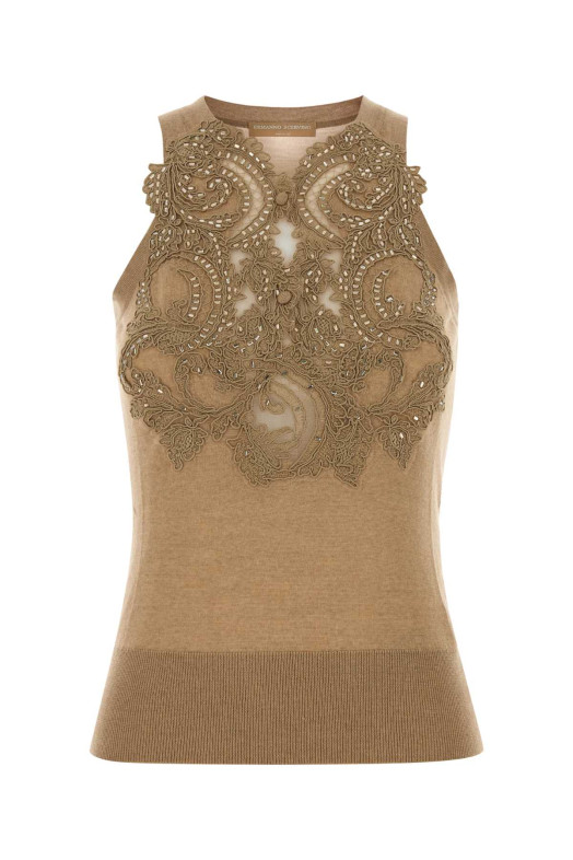 Camel wool vest ERMANNO SCERVINO (D495L309APCTATL)