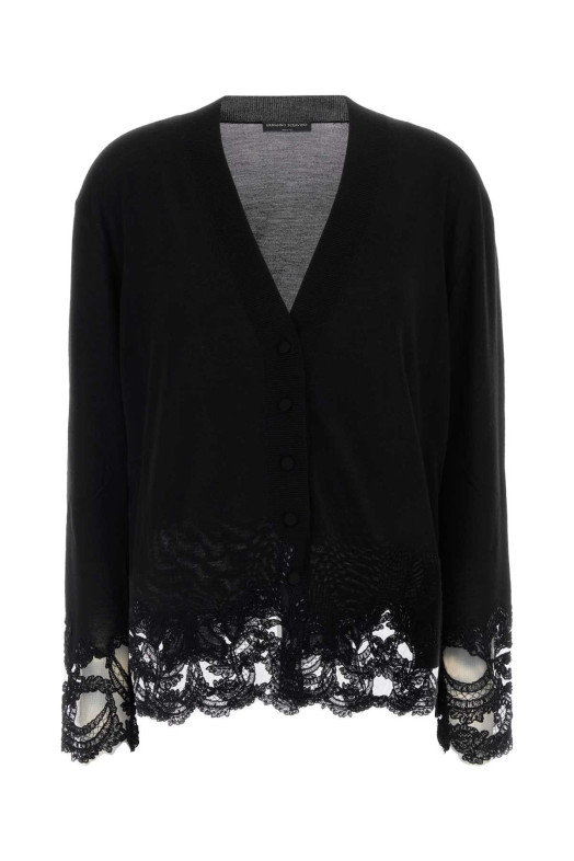 Black wool cardigan ERMANNO SCERVINO (D495N315APCTATLATL)