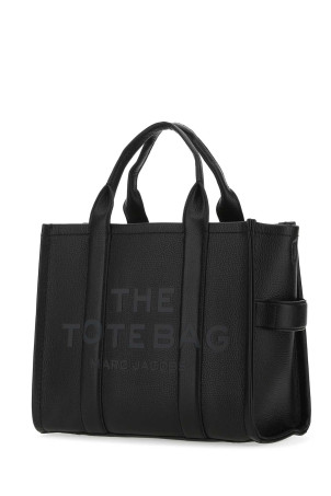 Black leather medium The Tote Bag handbag MARC JACOBS (H004L01PF21)