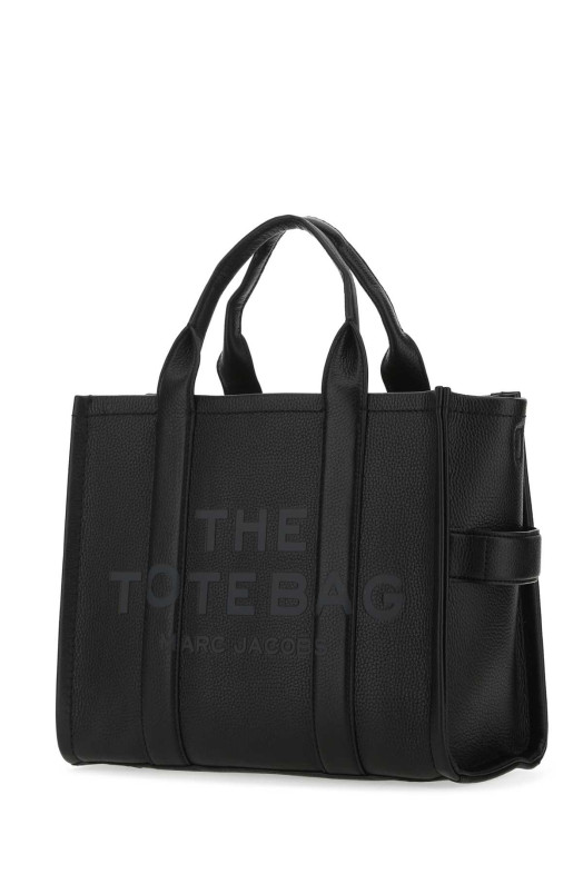 Black leather medium The Tote Bag handbag MARC JACOBS (H004L01PF21)