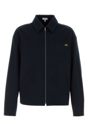 Navy blue cotton jacket Black LOEWE (H526Y02WFG)