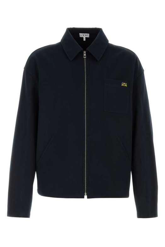 Navy blue cotton jacket Black LOEWE (H526Y02WFG)