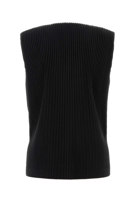 Black polyester vest HOMME PLISSE' ISSEY MIYAKE (HP67JE511)