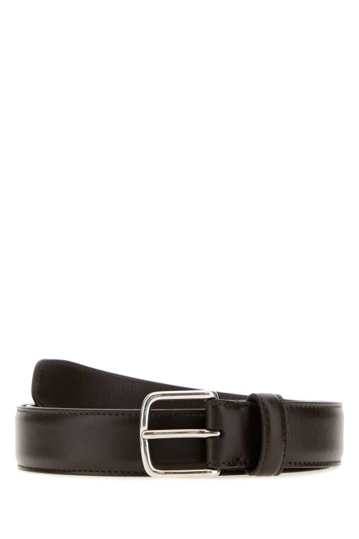 Dark brown leather belt THE ROW (M1009L60)