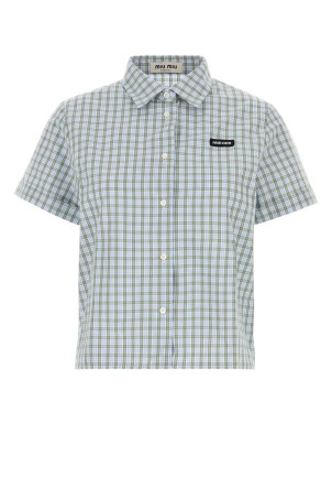Embroidered poplin shirt MIU MIU (MK1959SOOO196L)