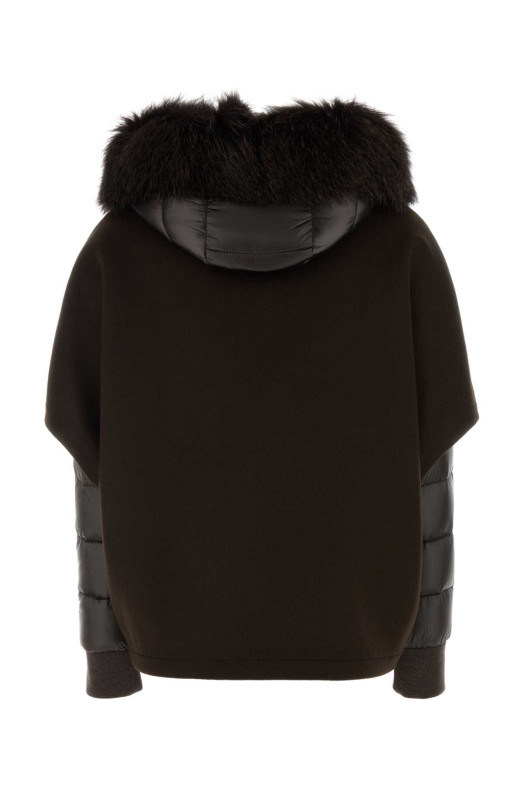 Dark brown polyester Pegaso down jacket Brown MOORER (PEGASOCWR)