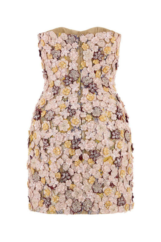 Embellished tulle Sirra mini dress Multicolor COSTARELLOS (PS2663)