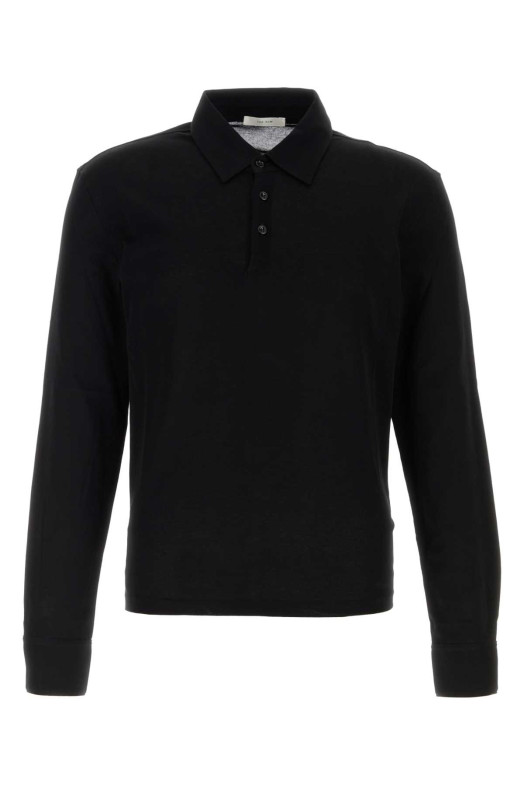 Black knit Reyes polo shirt Black THE ROW (R000244K798)