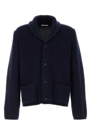 Navy blue cashmere and cotton For cardigan THE ROW (R000695Y1044)