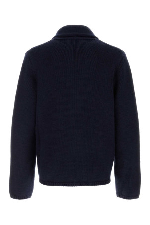 Navy blue cashmere and cotton For cardigan THE ROW (R000695Y1044)