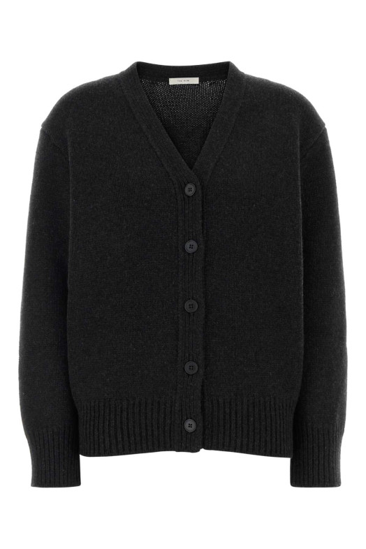 Slate stretch cashmere blend Pranavi cardigan THE ROW (R001201Y120)