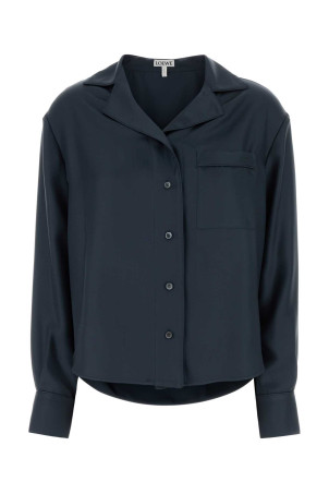 Navy blue twill shirt Brown LOEWE (S359Y05XH4)